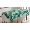 thumbnail image 1 of Ambesonne Indie Tablecloth Rectangular Table Cover, Vintage Eyeglasses Cool, 52"x70", Petrol Blue Turquoise, 1 of 4
