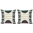 thumbnail image 1 of Ambesonne Indie Throw Pillow Cover 2 Pack, Audio Cassettes Records, 18", Black White Cream, 1 of 7