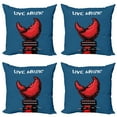 thumbnail image 1 of Ambesonne Indie Throw Pillow Cover 4 Pack, Crab Claw Spiky Wristlets, 16", Blue Red Black, 1 of 7