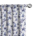 thumbnail image 1 of Ambesonne Indigo Curtains, Watercolored Tree Leaves, Pair of 28"x84", Dark Blue Purple, 1 of 5