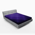 thumbnail image 1 of Ambesonne Indigo Fitted Sheet, Circles Inner Details, Queen Size, Purple and Magenta Blue, 1 of 2