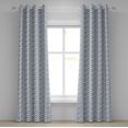 thumbnail image 1 of Ambesonne Indigo Grommet Curtain, Square Shaped Lines Dots, 50" x 108", Indigo, 1 of 6