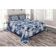 thumbnail image 1 of Ambesonne Indigo Paisley Quilted Coverlet 3 Pcs, Old Fashion Art, Queen Size, Indigo and Grey, 1 of 2