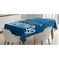 thumbnail image 1 of Ambesonne Indigo Tablecloth Rectangular Table Cover, Never Stop Dreaming, 60"x84", Royal Blue Yellow, 1 of 4