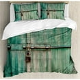 thumbnail image 1 of Ambesonne Industrial Aged Closed Metal Door with Lock Close Up in Retro Style Entrance Photo Duvet Cover Set, 1 of 3