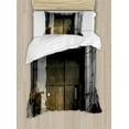 thumbnail image 1 of Ambesonne Industrial Duvet Cover Sets, Broken Rusty Door, 2-Twin, Grey Brown, 1 of 4