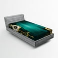 thumbnail image 1 of Ambesonne Industrial Fitted Sheet, Antique Watch Keys, Twin Size, Multicolor, 1 of 2