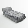 thumbnail image 1 of Ambesonne Industrial Fitted Sheet, Futuristic Panels, Twin Size, Grey and White, 1 of 2