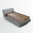 thumbnail image 1 of Ambesonne Industrial Fitted Sheet, Old Wooden Timber, Twin XL Size, Brown, 1 of 2