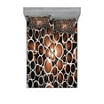 thumbnail image 1 of Ambesonne Industrial Fitted Sheet & Pillow Sham Set, Round 3D Style Art, Full, Dark Brown Caramel Cream, 1 of 2