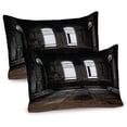 thumbnail image 1 of Ambesonne Industrial Pillow Sham 2 Pack, Wrecked Walls, 36"x20", White Dark Brown, 1 of 3