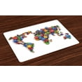thumbnail image 1 of Ambesonne Industrial Place Mats Set of 4, Gear Map Art, Standard Size, Multicolor, 1 of 4