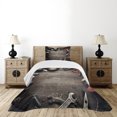 thumbnail image 1 of Ambesonne Industrial Quilted Bedspread Set 2 Pcs, Grungy Tools, Twin Size, Brown Grey Red, 1 of 6