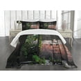thumbnail image 1 of Ambesonne Industrial Quilted Bedspread Set 3 Pcs, Bricks Plants, Queen Size, Multicolor, 1 of 5