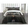 thumbnail image 1 of Ambesonne Industrial Quilted Bedspread Set 3 Pcs, Derelict Place, King Size, Multicolor, 1 of 5