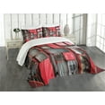 thumbnail image 1 of Ambesonne Industrial Quilted Bedspread Set 3 Pcs, Fuse Cabinet, Queen Size, Red White Grey, 1 of 5