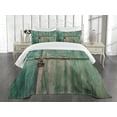 thumbnail image 1 of Ambesonne Industrial Quilted Bedspread Set 3 Pcs, Old Closed Door, King Size, Green Brown, 1 of 5