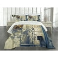 thumbnail image 1 of Ambesonne Industrial Quilted Bedspread Set 3 Pcs, Wrecked Wall, King Size, Multicolor, 1 of 5