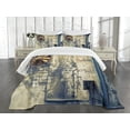 thumbnail image 1 of Ambesonne Industrial Quilted Bedspread Set 3 Pcs, Wrecked Wall, Queen Size, Multicolor, 1 of 5