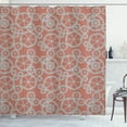 thumbnail image 1 of Ambesonne Industrial Shower Curtain, Grungy Abstract Gears, 69"Wx75"L, Dark Salmon Pale Grey, 1 of 4