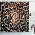 thumbnail image 1 of Ambesonne Industrial Shower Curtain, Round 3D Style Art, 69"Wx70"L, Dark Brown Caramel Cream, 1 of 3
