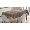 thumbnail image 1 of Ambesonne Industrial Tablecloth Rectangular Table Cover, Old Wooden Timber, 52"x70", Brown, 1 of 3
