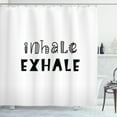 thumbnail image 1 of Ambesonne Inhale Exhale Shower Curtain, Breathing Modern Art, 69"Wx75"L, White Black, 1 of 3