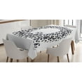 thumbnail image 1 of Ambesonne Initial Q Tablecloth Rectangular Table Cover, Creative Sport Design, 52"x70", White and Black, 1 of 4