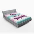thumbnail image 1 of Ambesonne Inspirational Fitted Sheet, Colorful Love Words, Queen Size, Multicolor, 1 of 2