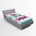 thumbnail image 1 of Ambesonne Inspirational Fitted Sheet, Colorful Love Words, Twin Size, Multicolor, 1 of 2