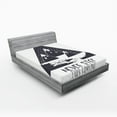 thumbnail image 1 of Ambesonne Inspirational Fitted Sheet, Snowy Mountain, Queen Size, Grey White, 1 of 2