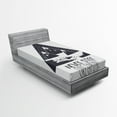 thumbnail image 1 of Ambesonne Inspirational Fitted Sheet, Snowy Mountain, Twin Size, Grey White, 1 of 2
