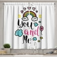 thumbnail image 1 of Ambesonne Inspirational Kitchen Curtains, Rainbow Romance, 55"x39", Multicolor, 1 of 3