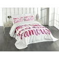 thumbnail image 1 of Ambesonne Inspirational Quilted Bedspread Set 3 Pcs, Fashion Words, King Size, Pink Fuchsia, 1 of 5