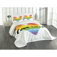thumbnail image 1 of Ambesonne Inspirational Quilted Bedspread Set 3 Pcs, Gay Marriage Sign, Queen Size, Multicolor, 1 of 5