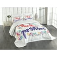 thumbnail image 1 of Ambesonne Inspirational Quilted Bedspread Set 3 Pcs, Think Positive, Queen Size, Multicolor, 1 of 5
