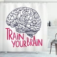 thumbnail image 1 of Ambesonne Inspirational Shower Curtain, Humour Words, 69"Wx75"L, Pink Dark Blue, 1 of 5