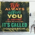 thumbnail image 1 of Ambesonne Inspirational Shower Curtain, Words Grunge Art, 69"Wx75"L, Green Yellow, 1 of 5