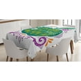 thumbnail image 1 of Ambesonne Inspirational Tablecloth Rectangular Table Cover, Apple Fruit Phrase, 60"x84", Purple and Green, 1 of 3