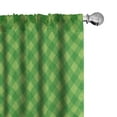 thumbnail image 1 of Ambesonne Irish Curtains, Retro Green Checkered, Pair of 28"x84", Green Lime Green, 1 of 5