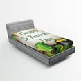 thumbnail image 1 of Ambesonne Irish Fitted Sheet 2 Pcs Set, St Patricks Day, Twin, Multicolor, 1 of 3