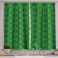 thumbnail image 1 of Ambesonne Irish Kitchen Curtains, Tartan Inspired Plaid, 55"x45", Green Dark Green Yellow, 1 of 3