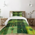 thumbnail image 1 of Ambesonne Irish Quilted Bedspread Set 2 Pcs, Patchwork Celtic Clovers, Twin Size, Multicolor, 1 of 5