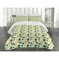 thumbnail image 1 of Ambesonne Irish Quilted Bedspread Set 3 Pcs, Happy St. Patrick's Day, Queen Size, Green Yellow White, 1 of 5