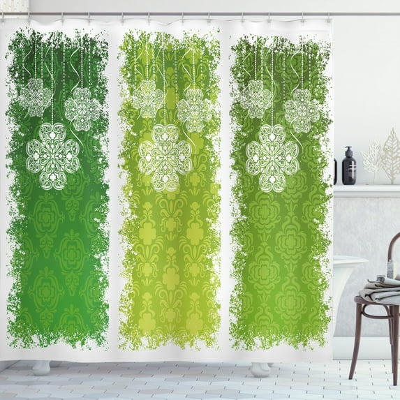 Ambesonne Irish Shower Curtain, Antique Historic Green, 69"Wx84"L, Multicolor