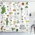 thumbnail image 1 of Ambesonne Irish Shower Curtain, Ireland Doodle Style Elements, 69"Wx70"L, Multicolor, 1 of 1