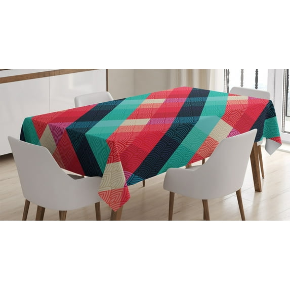 Ambesonne Irish Tablecloth Rectangular Table Cover, Celtic Colorful, 60"x90", Multicolor