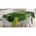 thumbnail image 1 of Ambesonne Irish Tablecloth Rectangular Table Cover, Patchwork Celtic Clovers, 52"x70", Multicolor, 1 of 4