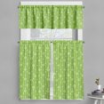 thumbnail image 1 of Ambesonne Irish Valance & Curtain, Trifolium Wavy Lines, 55"x24", Lime Green White, 1 of 6
