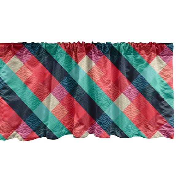 Ambesonne Irish Window Valance, Celtic Colorful, 54" X 12", Multicolor